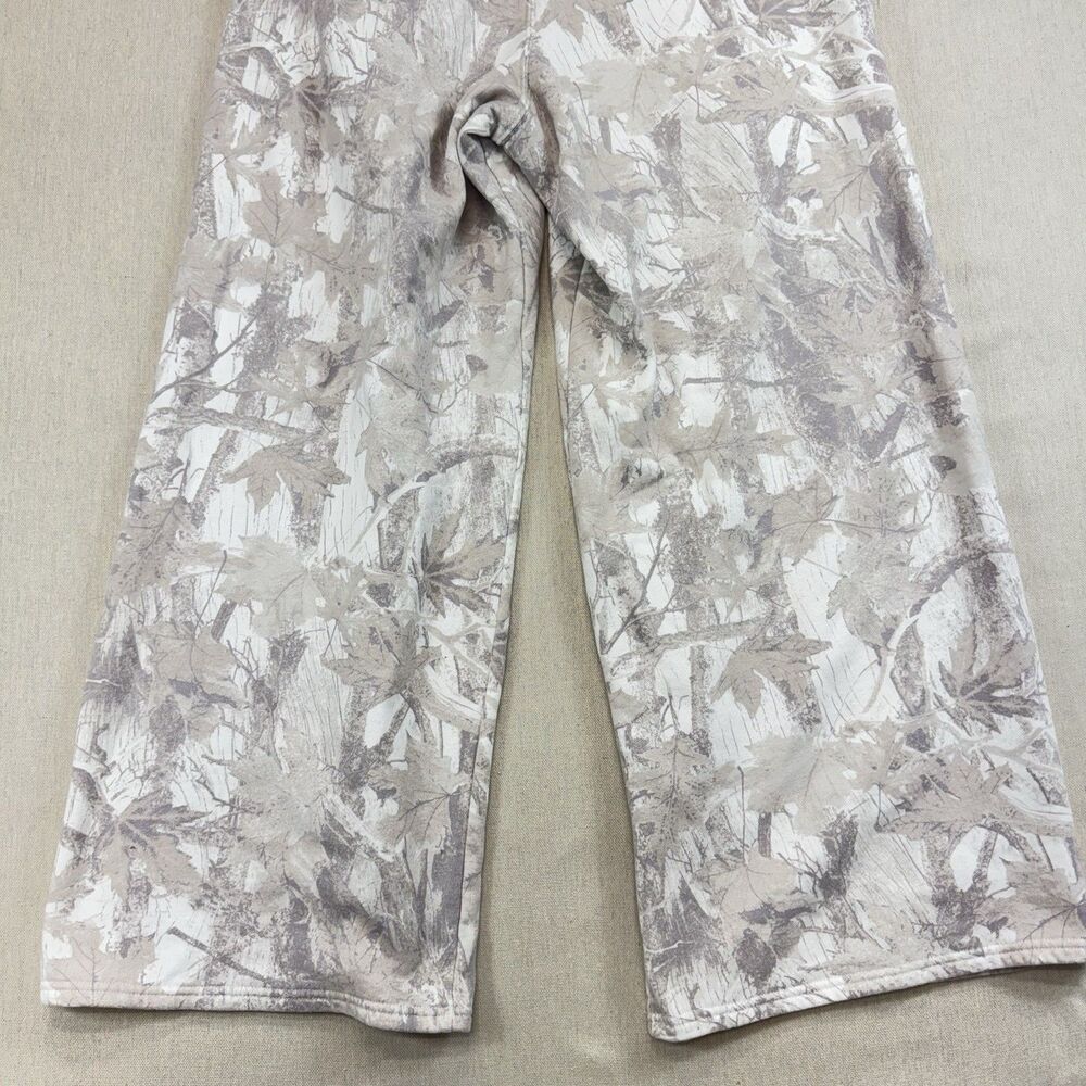Hollister Women's Sweatpants Drawstring Cream Camo Print White Beige Pants M - Picture 10 of 11